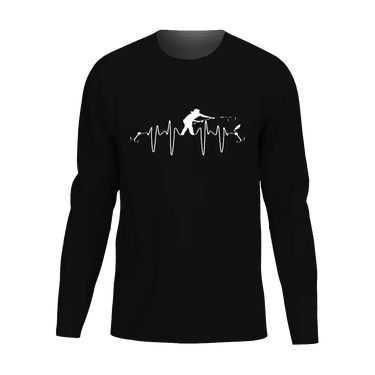 Fishing Heart Beat Men Long Sleeve Shirt